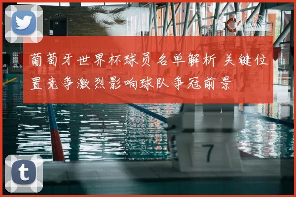 葡萄牙世界杯球员名单解析 关键位置竞争激烈影响球队争冠前景